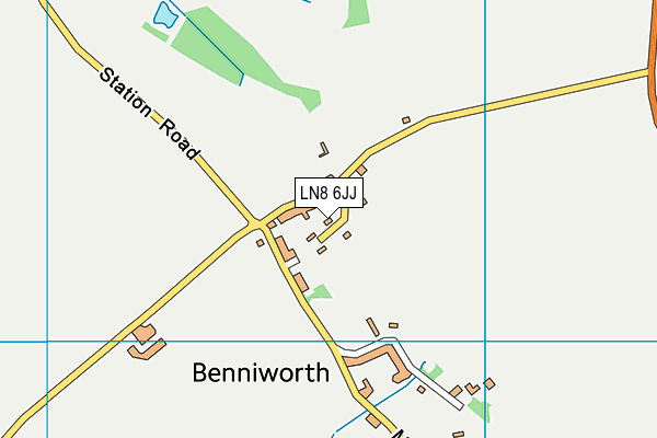 LN8 6JJ map - OS VectorMap District (Ordnance Survey)