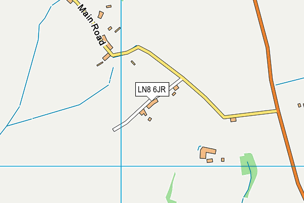 LN8 6JR map - OS VectorMap District (Ordnance Survey)