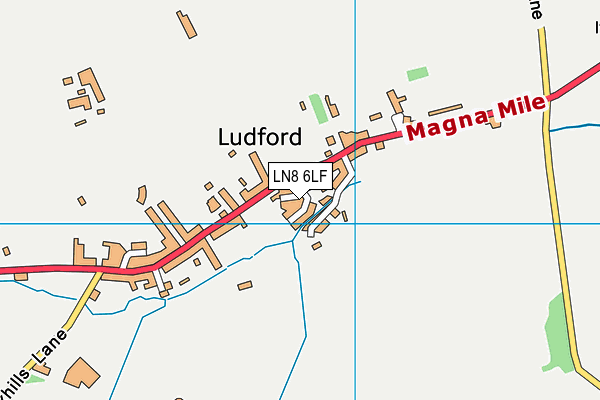LN8 6LF map - OS VectorMap District (Ordnance Survey)