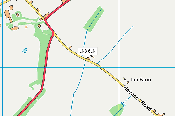 LN8 6LN map - OS VectorMap District (Ordnance Survey)