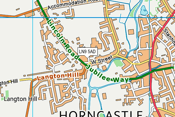 Queen Elizabeth's Grammar School, Horncastle map (LN9 5AD) - OS VectorMap District (Ordnance Survey)