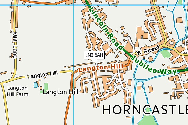 LN9 5AH map - OS VectorMap District (Ordnance Survey)