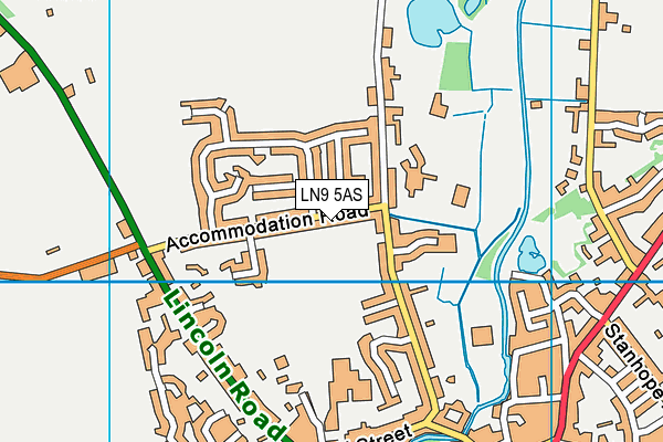 LN9 5AS map - OS VectorMap District (Ordnance Survey)