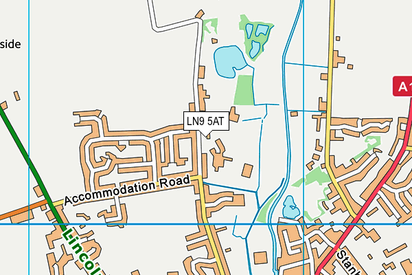 LN9 5AT map - OS VectorMap District (Ordnance Survey)