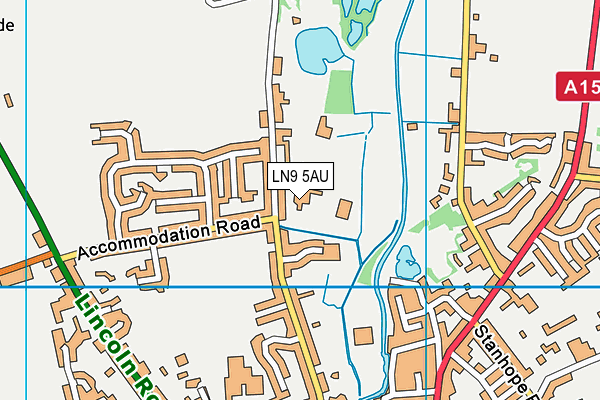 LN9 5AU map - OS VectorMap District (Ordnance Survey)