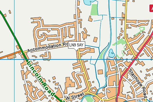 LN9 5AY map - OS VectorMap District (Ordnance Survey)
