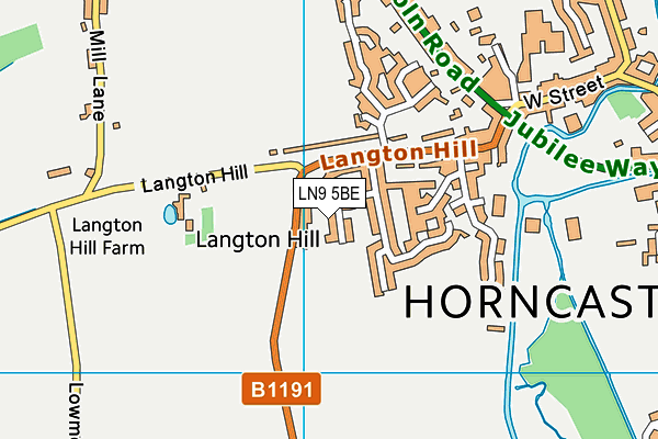 LN9 5BE map - OS VectorMap District (Ordnance Survey)