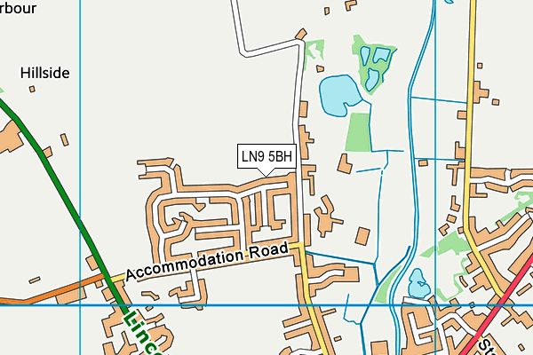 LN9 5BH map - OS VectorMap District (Ordnance Survey)