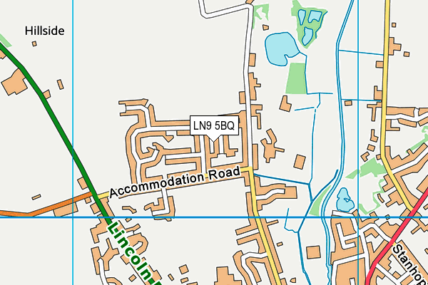 LN9 5BQ map - OS VectorMap District (Ordnance Survey)