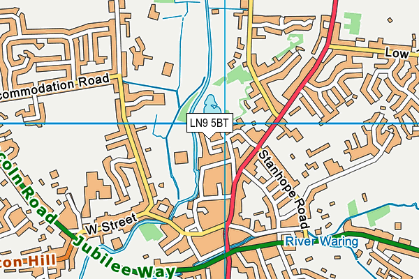 LN9 5BT map - OS VectorMap District (Ordnance Survey)