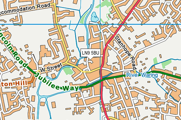 LN9 5BU map - OS VectorMap District (Ordnance Survey)