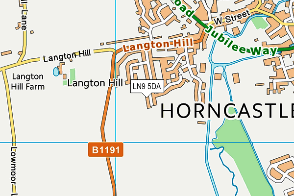 LN9 5DA map - OS VectorMap District (Ordnance Survey)