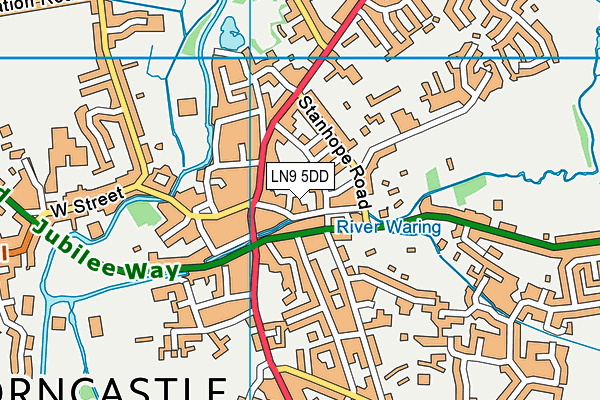 LN9 5DD map - OS VectorMap District (Ordnance Survey)