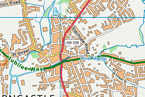 LN9 5DE map - OS VectorMap District (Ordnance Survey)