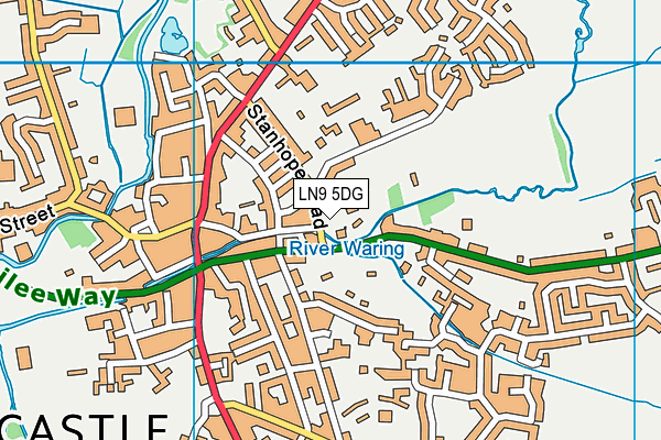 LN9 5DG map - OS VectorMap District (Ordnance Survey)