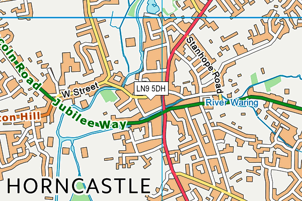 LN9 5DH map - OS VectorMap District (Ordnance Survey)