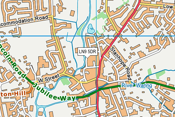 LN9 5DR map - OS VectorMap District (Ordnance Survey)