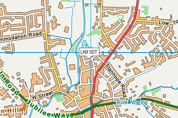 LN9 5DT map - OS VectorMap District (Ordnance Survey)