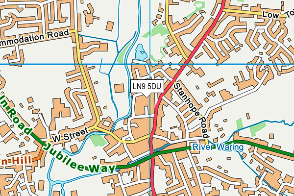LN9 5DU map - OS VectorMap District (Ordnance Survey)