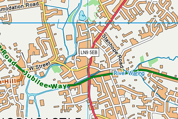 LN9 5EB map - OS VectorMap District (Ordnance Survey)