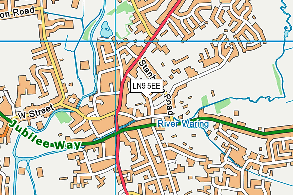 LN9 5EE map - OS VectorMap District (Ordnance Survey)