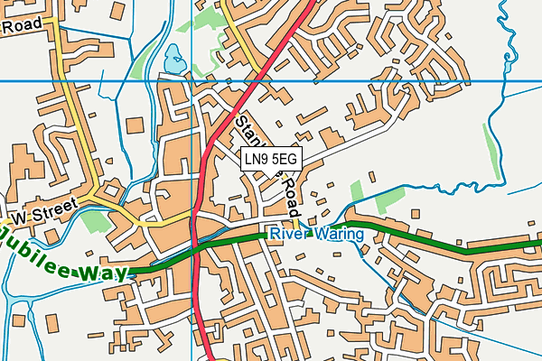LN9 5EG map - OS VectorMap District (Ordnance Survey)