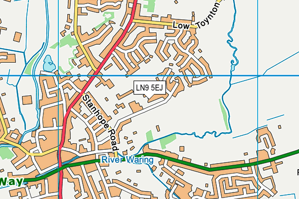 St Lawrence School map (LN9 5EJ) - OS VectorMap District (Ordnance Survey)