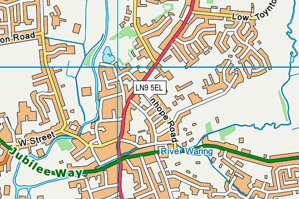 LN9 5EL map - OS VectorMap District (Ordnance Survey)