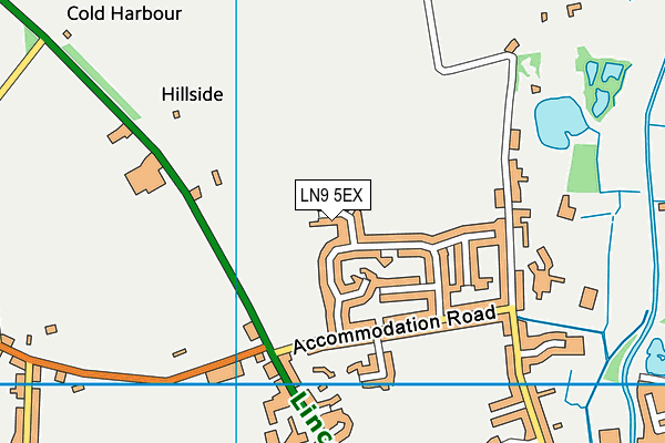 LN9 5EX map - OS VectorMap District (Ordnance Survey)