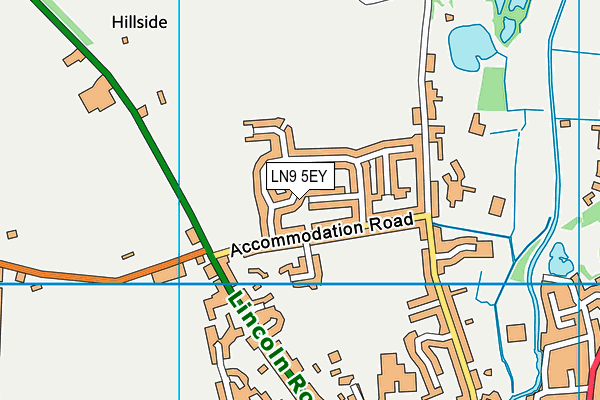 LN9 5EY map - OS VectorMap District (Ordnance Survey)