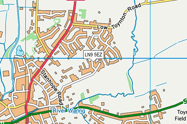 LN9 5EZ map - OS VectorMap District (Ordnance Survey)