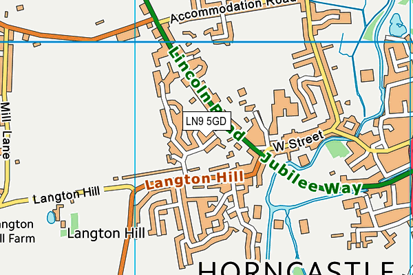 LN9 5GD map - OS VectorMap District (Ordnance Survey)
