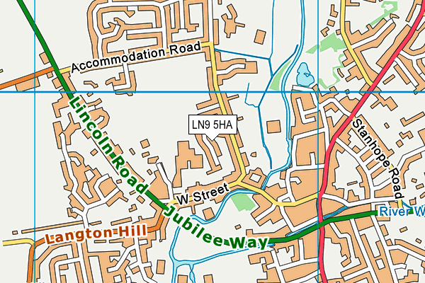 LN9 5HA map - OS VectorMap District (Ordnance Survey)