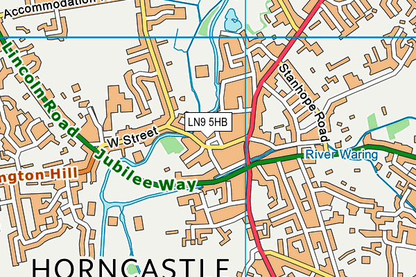 LN9 5HB map - OS VectorMap District (Ordnance Survey)