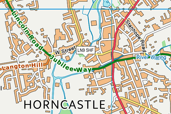 LN9 5HF map - OS VectorMap District (Ordnance Survey)