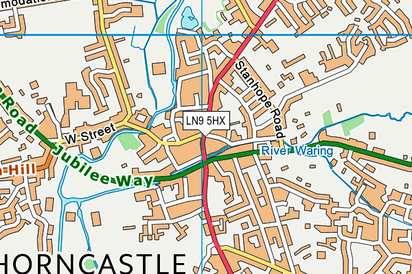 LN9 5HX map - OS VectorMap District (Ordnance Survey)