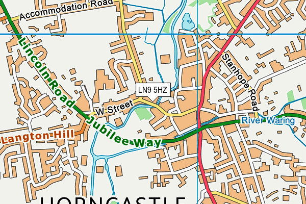 Map of R AND J SCAFFOLDING LINCS LTD at district scale