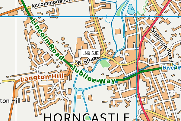 LN9 5JE map - OS VectorMap District (Ordnance Survey)