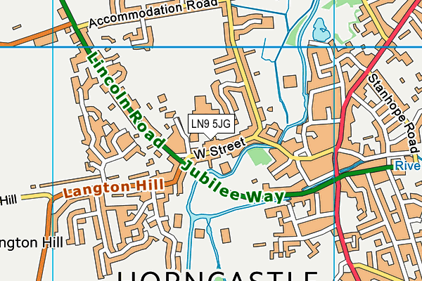 LN9 5JG map - OS VectorMap District (Ordnance Survey)