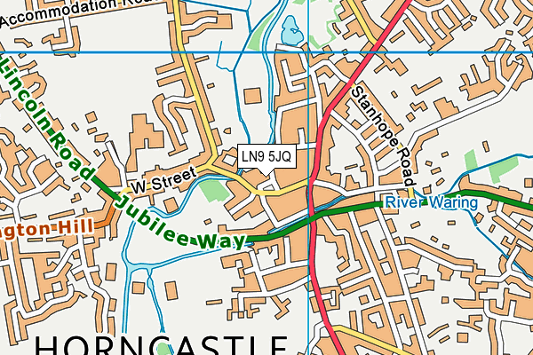 LN9 5JQ map - OS VectorMap District (Ordnance Survey)