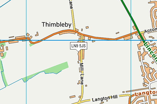 LN9 5JS map - OS VectorMap District (Ordnance Survey)