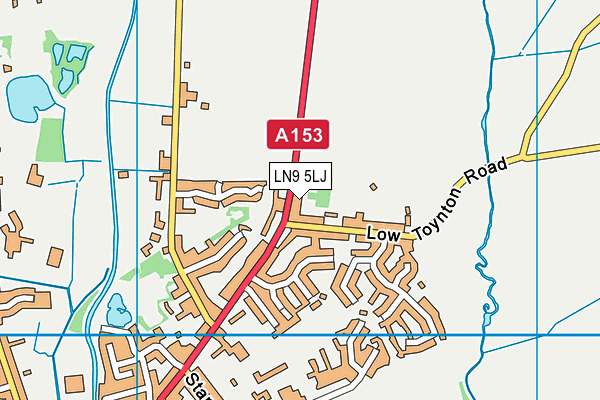 LN9 5LJ map - OS VectorMap District (Ordnance Survey)