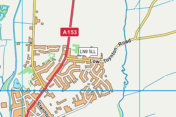 LN9 5LL map - OS VectorMap District (Ordnance Survey)