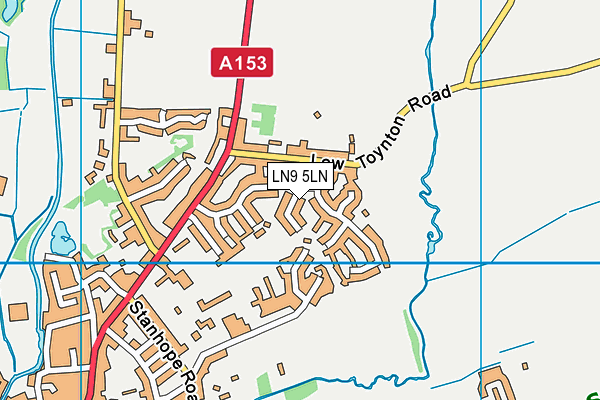 LN9 5LN map - OS VectorMap District (Ordnance Survey)