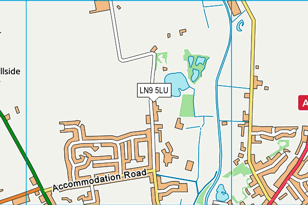 LN9 5LU map - OS VectorMap District (Ordnance Survey)