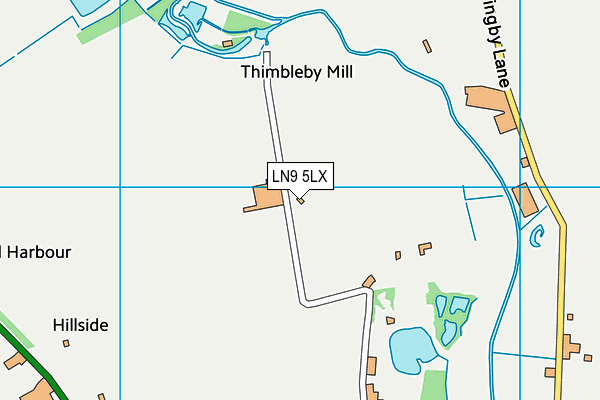 LN9 5LX map - OS VectorMap District (Ordnance Survey)