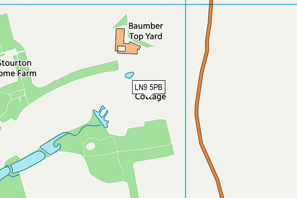 LN9 5PB map - OS VectorMap District (Ordnance Survey)
