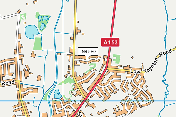 LN9 5PG map - OS VectorMap District (Ordnance Survey)