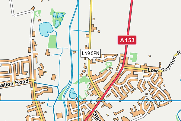 Horncastle Community Squash Club map (LN9 5PN) - OS VectorMap District (Ordnance Survey)