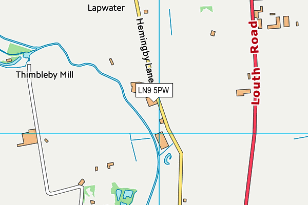 LN9 5PW map - OS VectorMap District (Ordnance Survey)